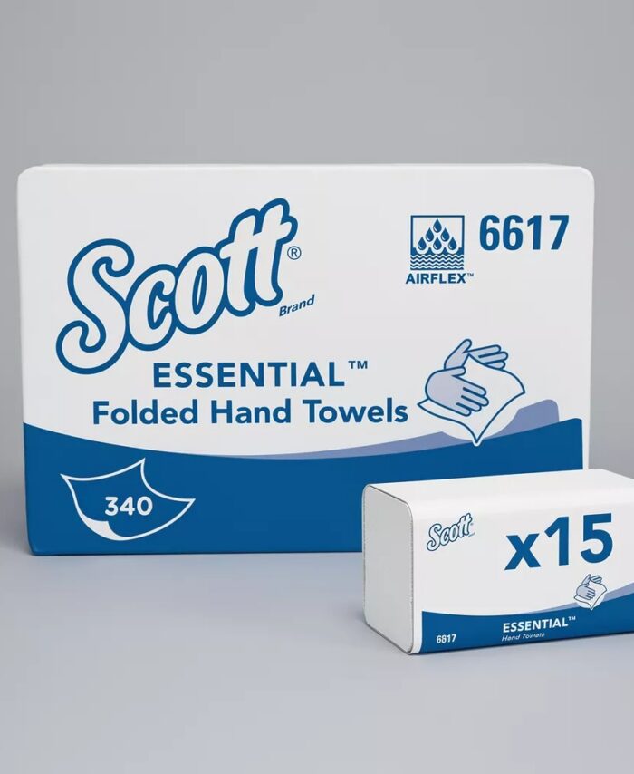 KCP Scott Essential klein 1-lagig – praktische Papierhandtücher für Nagelstudios und Kosmetikstudios