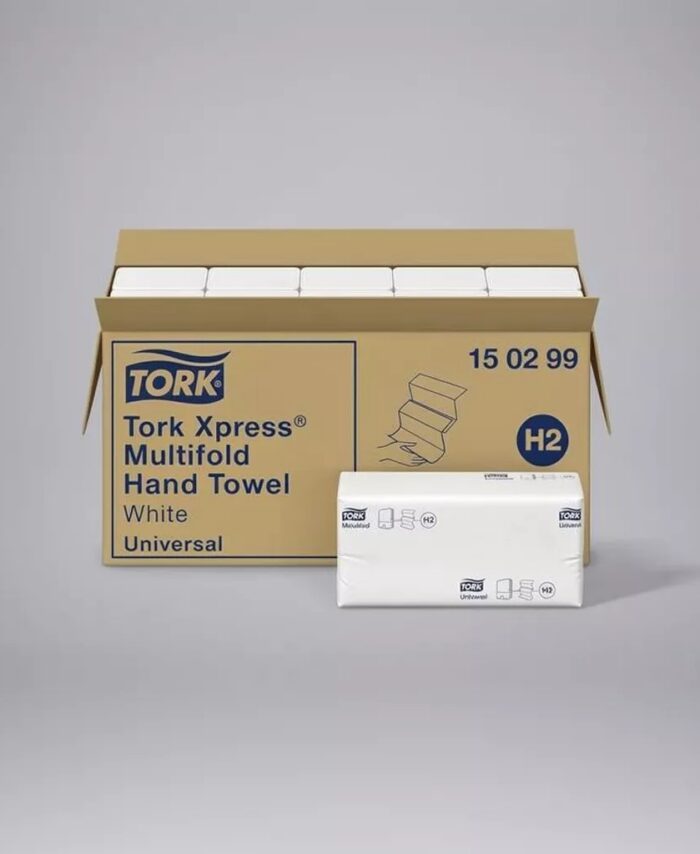 Tork Xpress weiß 21 x 24 cm 2-lagig H2 – hochwertige Papierhandtücher für Nagelstudios und Kosmetikstudios