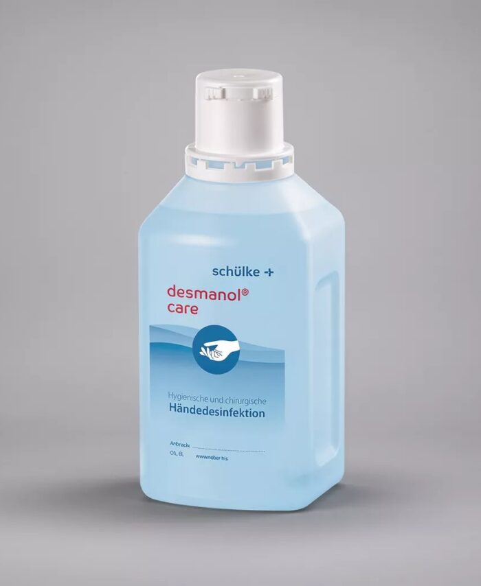 Schülke desmanol® care Händedesinfektionsmittel 500 ml Flasche – hautfreundliche Händehygiene für Nagelstudios und Kosmetikstudios